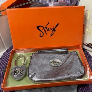 Sharif Genuine Leather Wristlet and Keychain NEW IN BOX